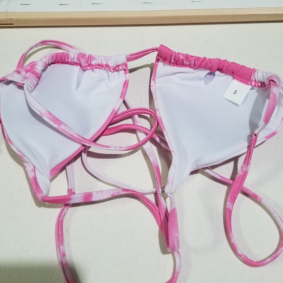 Aurelle - Bikini, Size - S, Color - White with hot pink dye - Picture 5 of 7